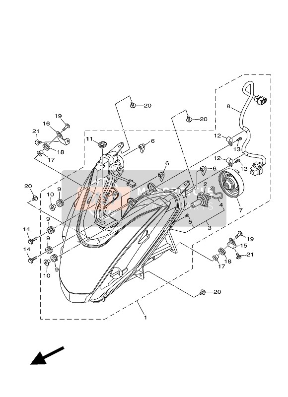 2CMH43970000, Couvercle,  Douille, Yamaha, 0